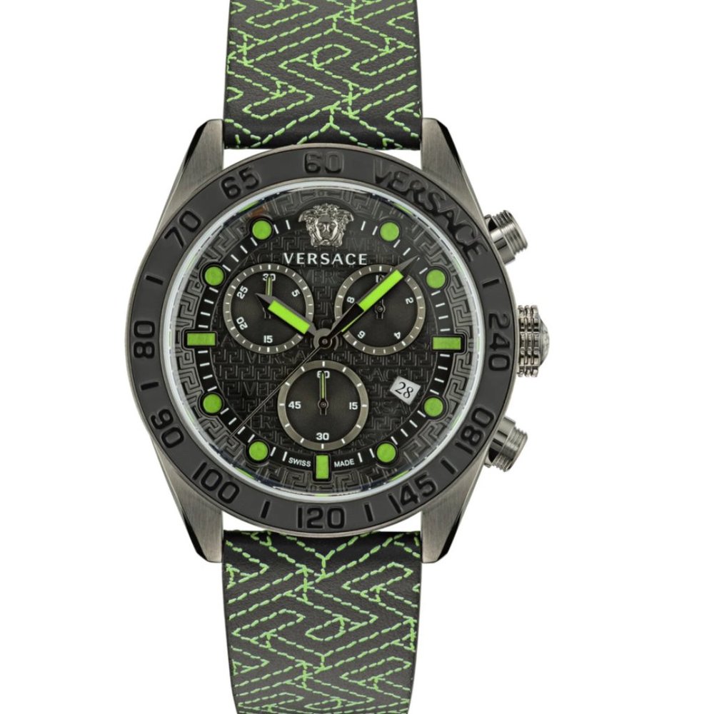 Versace Green 43mm Ardillon Buckle Watch! New!